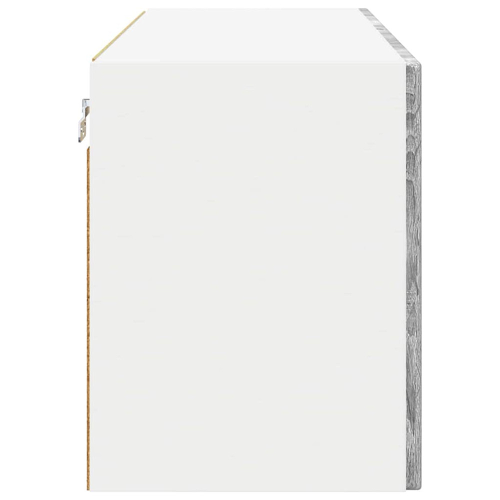 Produktbild för Väggglasförråd PORTO 2 pcs Grå Sonoma 60 x 31 x 40 cm