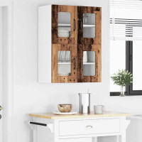 Produktbild för Väggglasförråd PORTO 2 pcs Gammalt trä 60 x 31 x 40 cm