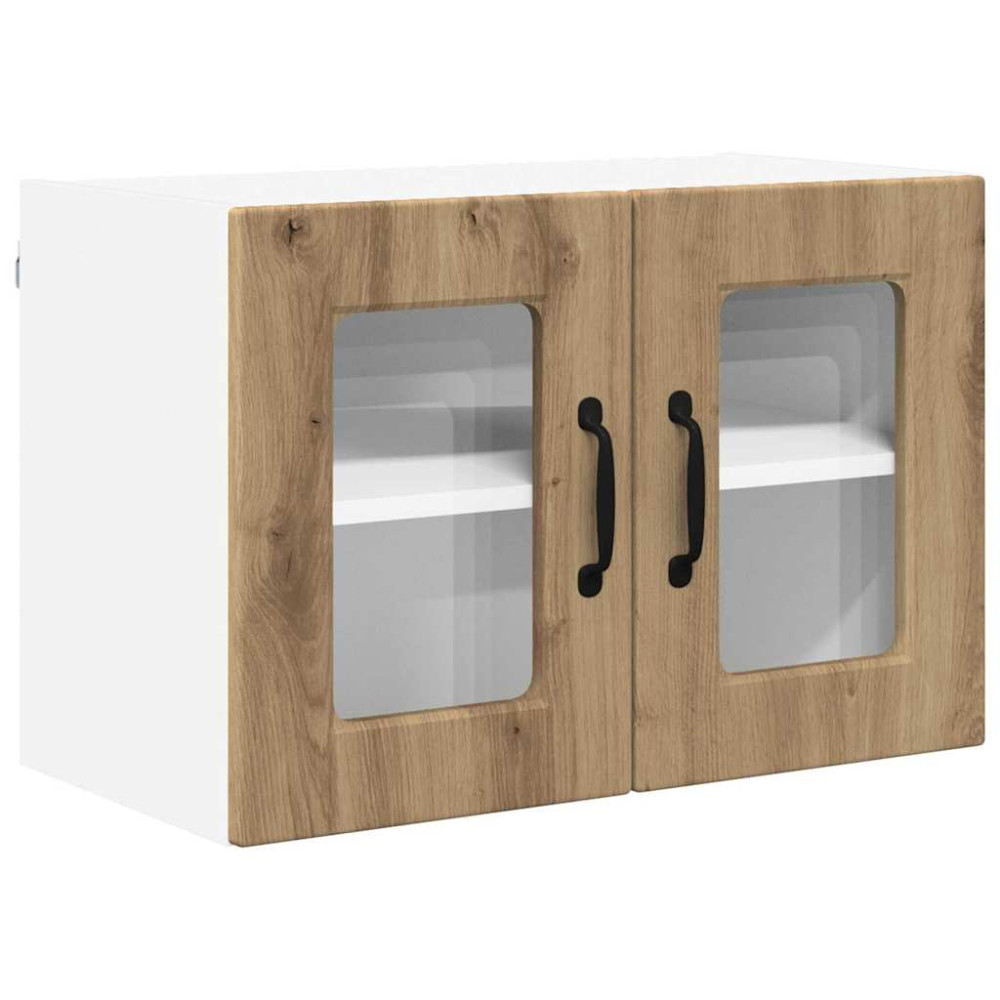 Produktbild för Väggglasförråd PORTO 2 pcs Artisan Ek 60 x 31 x 40 cm