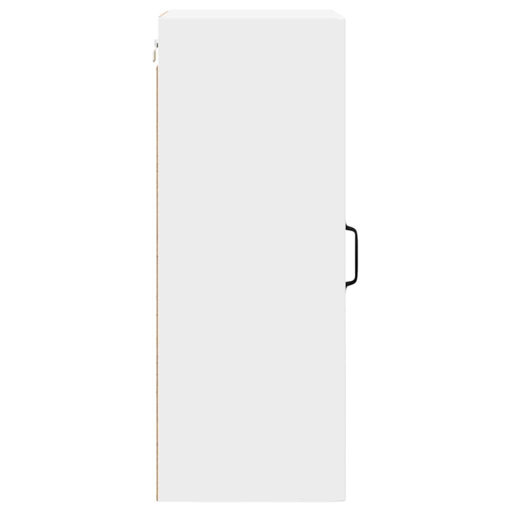Produktbild för Väggglasförråd PORTO 2 pcs Vit 40 x 31 x 80 cm Konstruerat trä