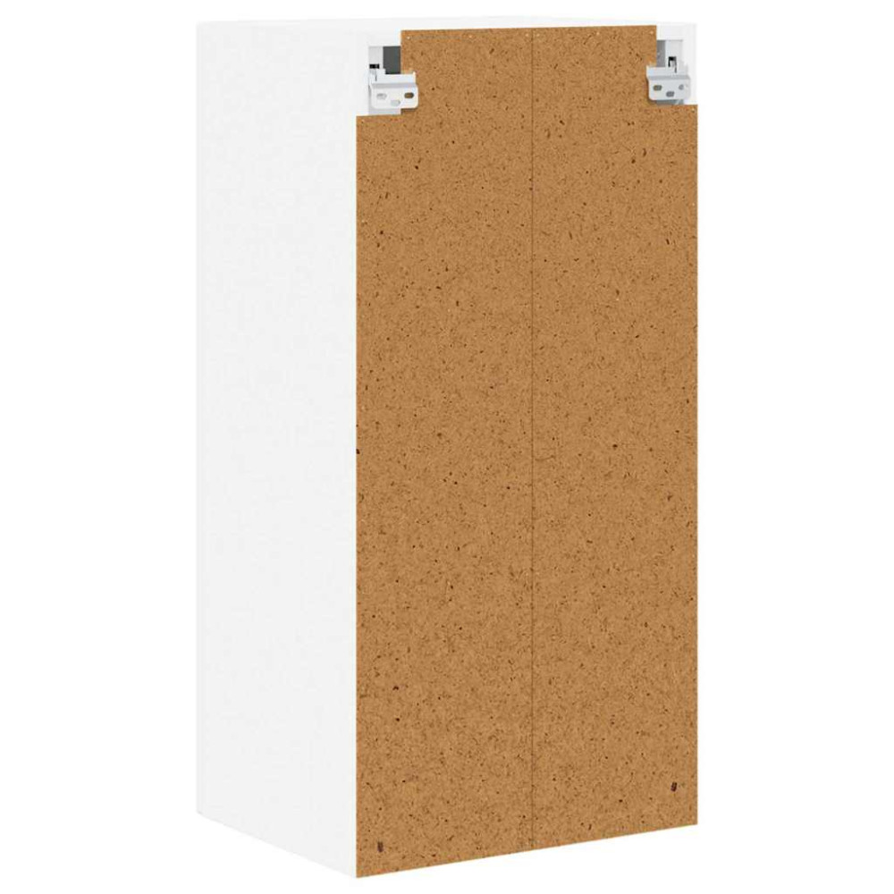 Produktbild för Väggglasförråd PORTO 2 pcs Vit 40 x 31 x 80 cm Konstruerat trä