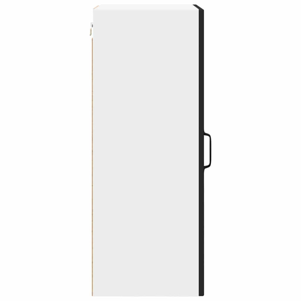 Produktbild för Väggglasförråd PORTO Svart 40 x 31 x 80 cm Konstruerat trä