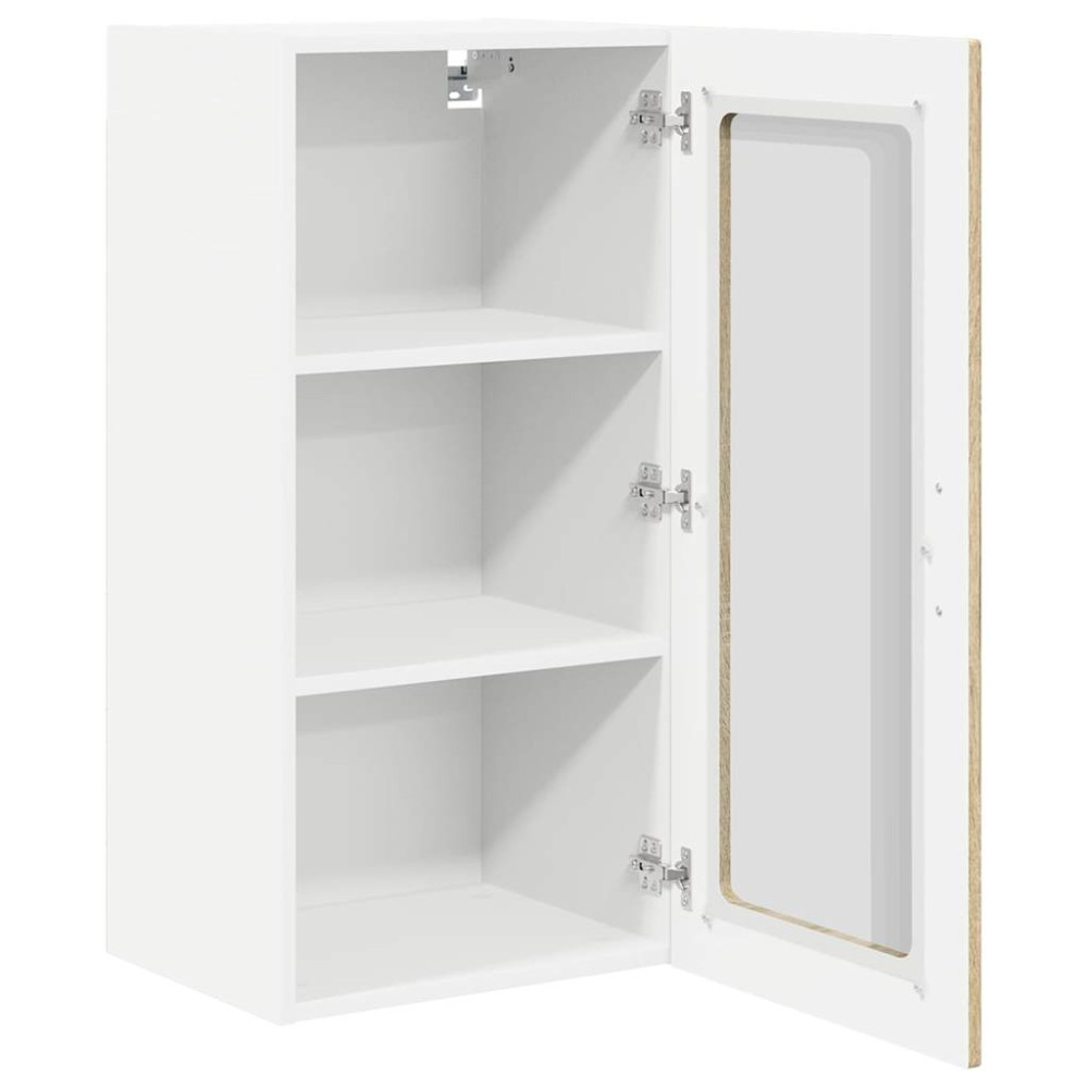 Produktbild för Väggglasförråd PORTO Sonoma-ek 40 x 31 x 80 cm Konstruerat trä