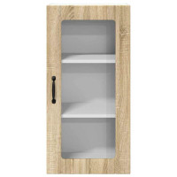 Produktbild för Väggglasförråd PORTO Sonoma-ek 40 x 31 x 80 cm Konstruerat trä