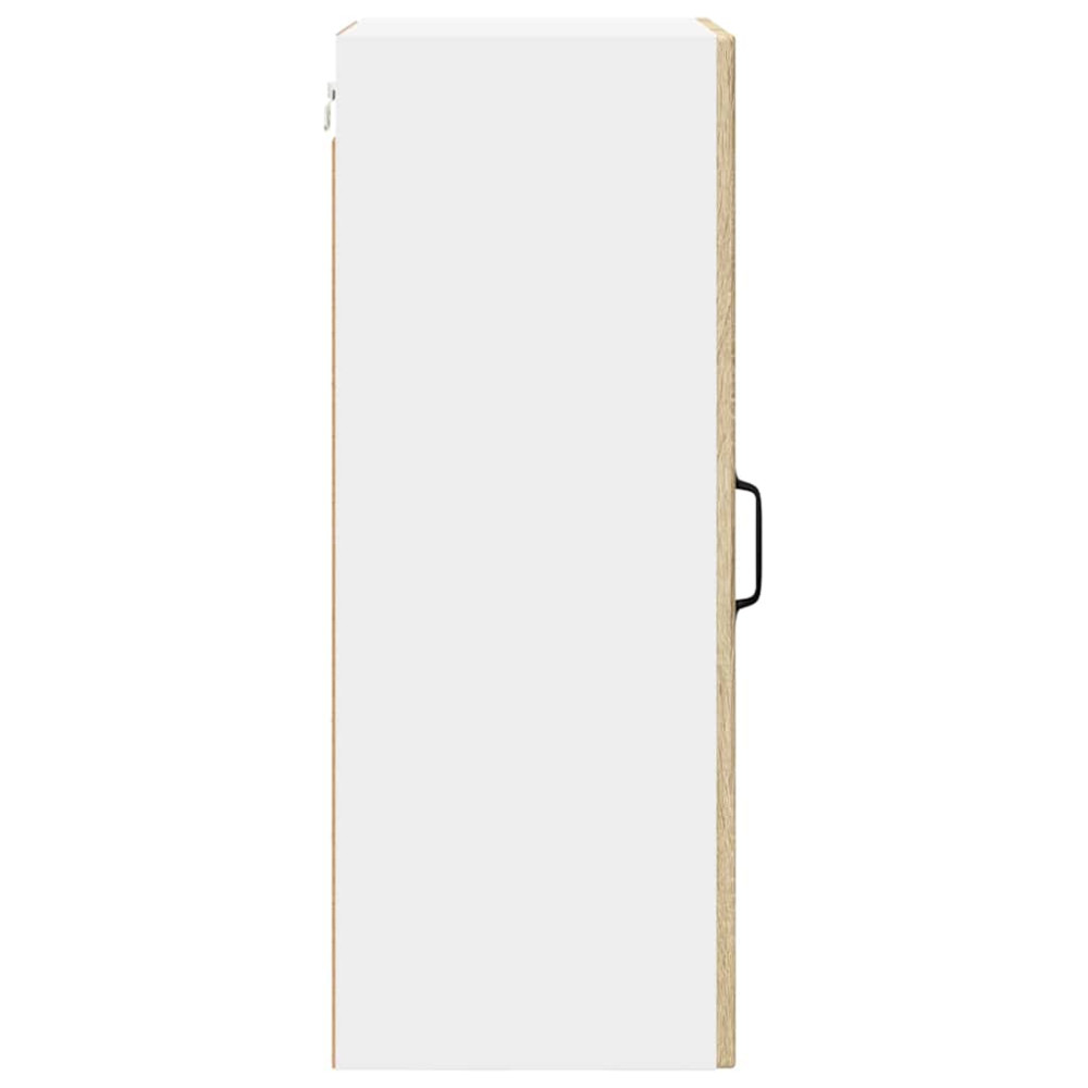 Produktbild för Väggglasförråd PORTO Sonoma-ek 40 x 31 x 80 cm Konstruerat trä