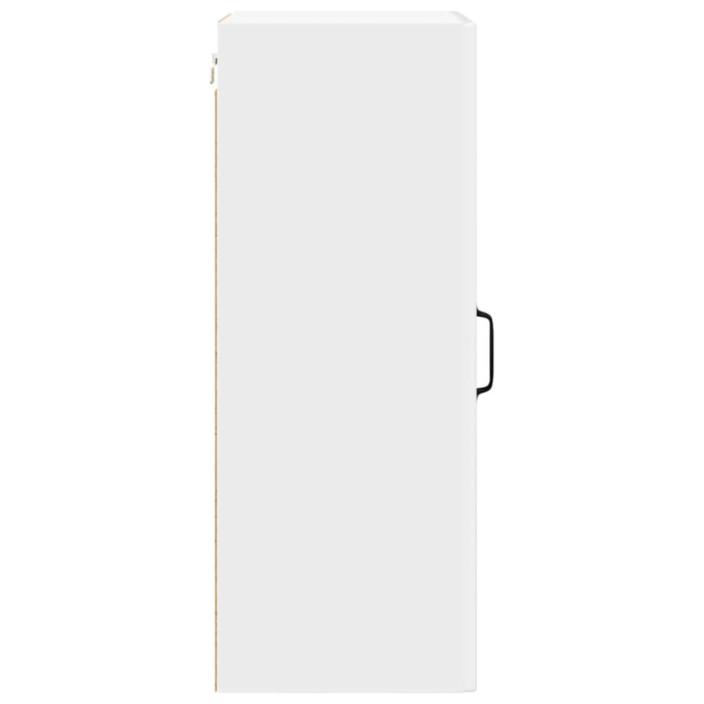 Produktbild för Väggglasförråd PORTO 2 pcs Högblanka vita 40 x 31 x 80 cm