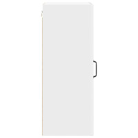 Produktbild för Väggglasförråd PORTO 2 pcs Högblanka vita 40 x 31 x 80 cm