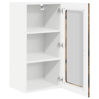 Produktbild för Väggglasförråd PORTO Rökt ek 40 x 31 x 80 cm Konstruerat trä