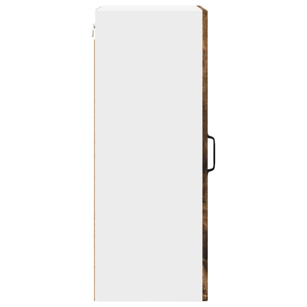 Produktbild för Väggglasförråd PORTO Rökt ek 40 x 31 x 80 cm Konstruerat trä