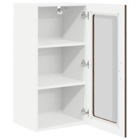 Produktbild för Väggglasförråd PORTO 2 pcs Brun Ek 40 x 31 x 80 cm