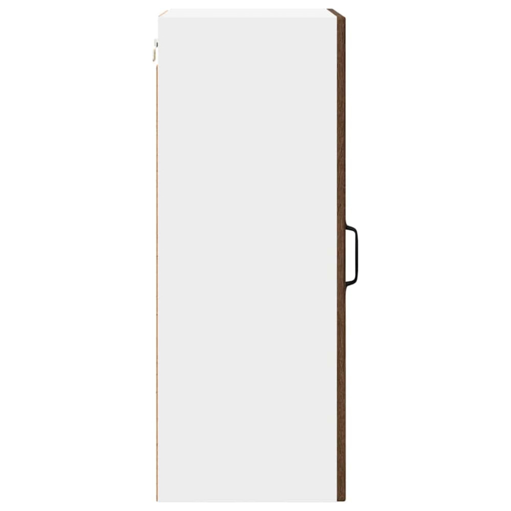 Produktbild för Väggglasförråd PORTO 2 pcs Brun Ek 40 x 31 x 80 cm