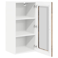 Produktbild för Väggglasförråd PORTO 2 pcs Gammalt trä 40 x 31 x 80 cm