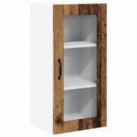 Produktbild för Väggglasförråd PORTO 2 pcs Gammalt trä 40 x 31 x 80 cm