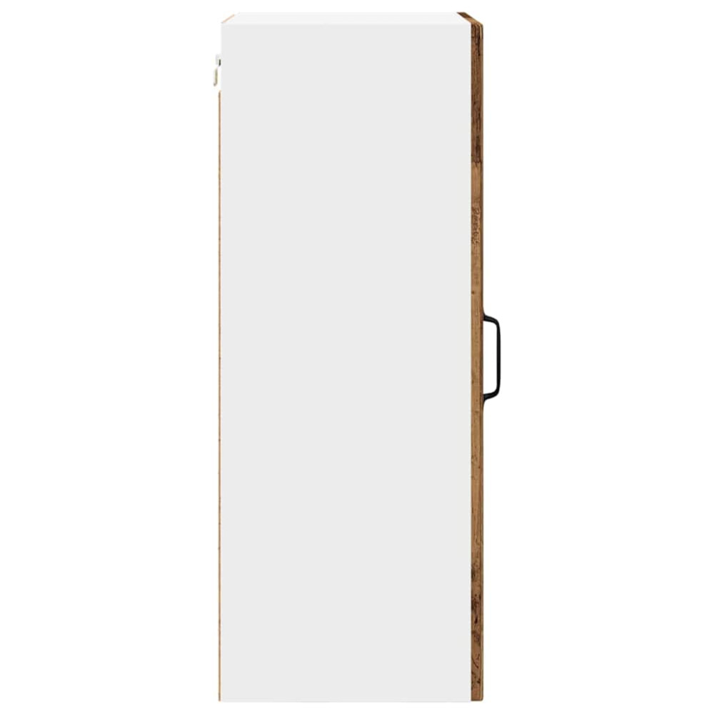 Produktbild för Väggglasförråd PORTO 2 pcs Gammalt trä 40 x 31 x 80 cm