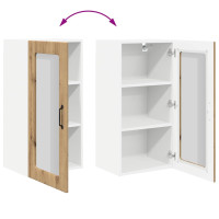 Produktbild för Väggglasstomme PORTO Artisan Ek 40 x 31 x 80 cm Konstruerat trä