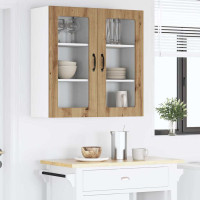 Produktbild för Väggglasstomme PORTO Artisan Ek 40 x 31 x 80 cm Konstruerat trä
