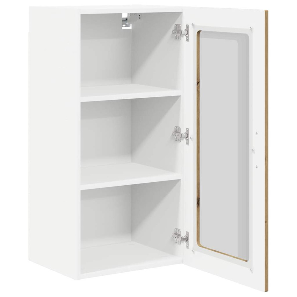 Produktbild för Väggglasstomme PORTO Artisan Ek 40 x 31 x 80 cm Konstruerat trä