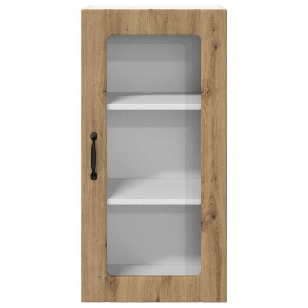 Produktbild för Väggglasstomme PORTO Artisan Ek 40 x 31 x 80 cm Konstruerat trä