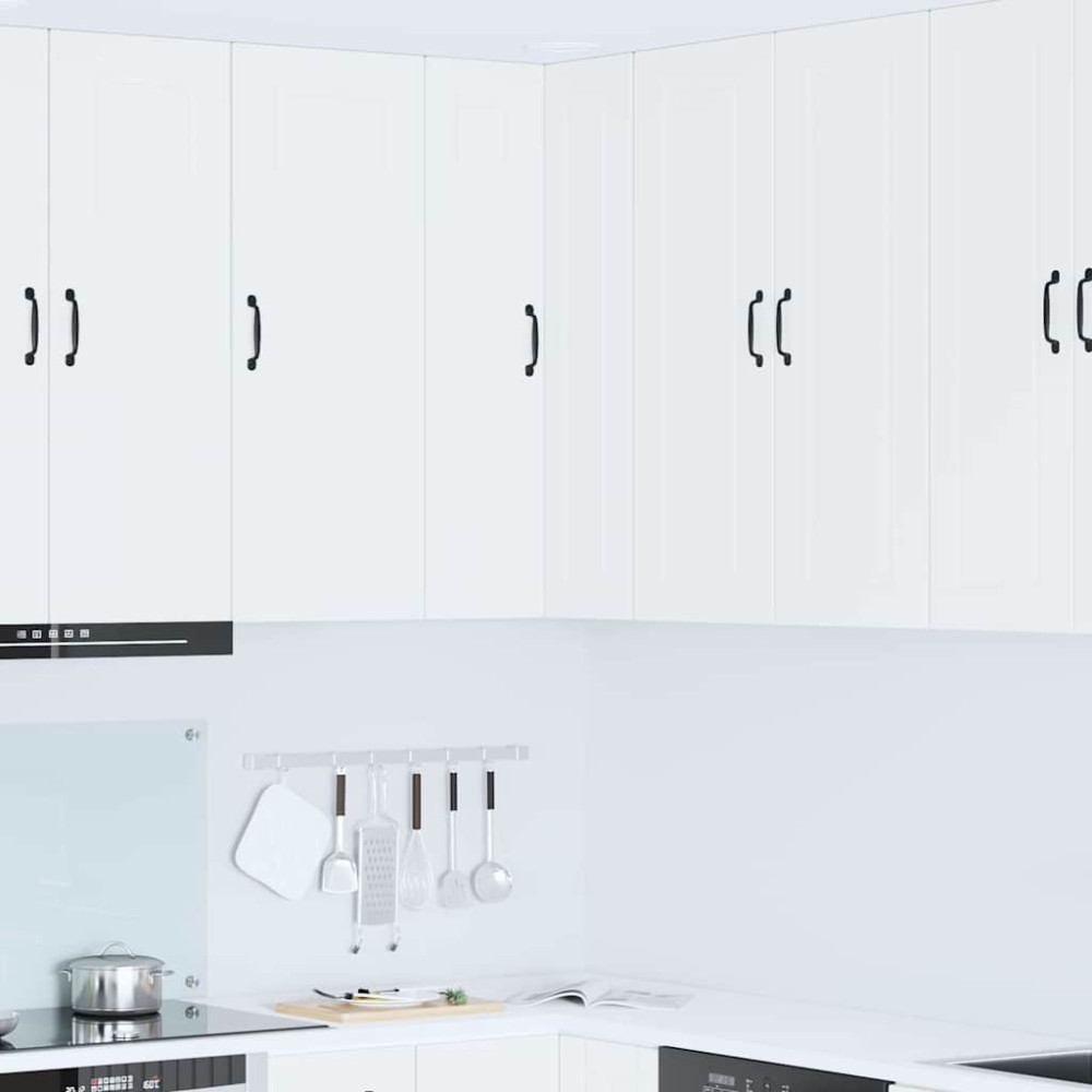 Produktbild för Vägghörnskåp PORTO Vit 57 x 57 x 100 cm Konstruerat trä