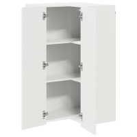 Produktbild för Vägghörnskåp PORTO Vit 57 x 57 x 100 cm Konstruerat trä