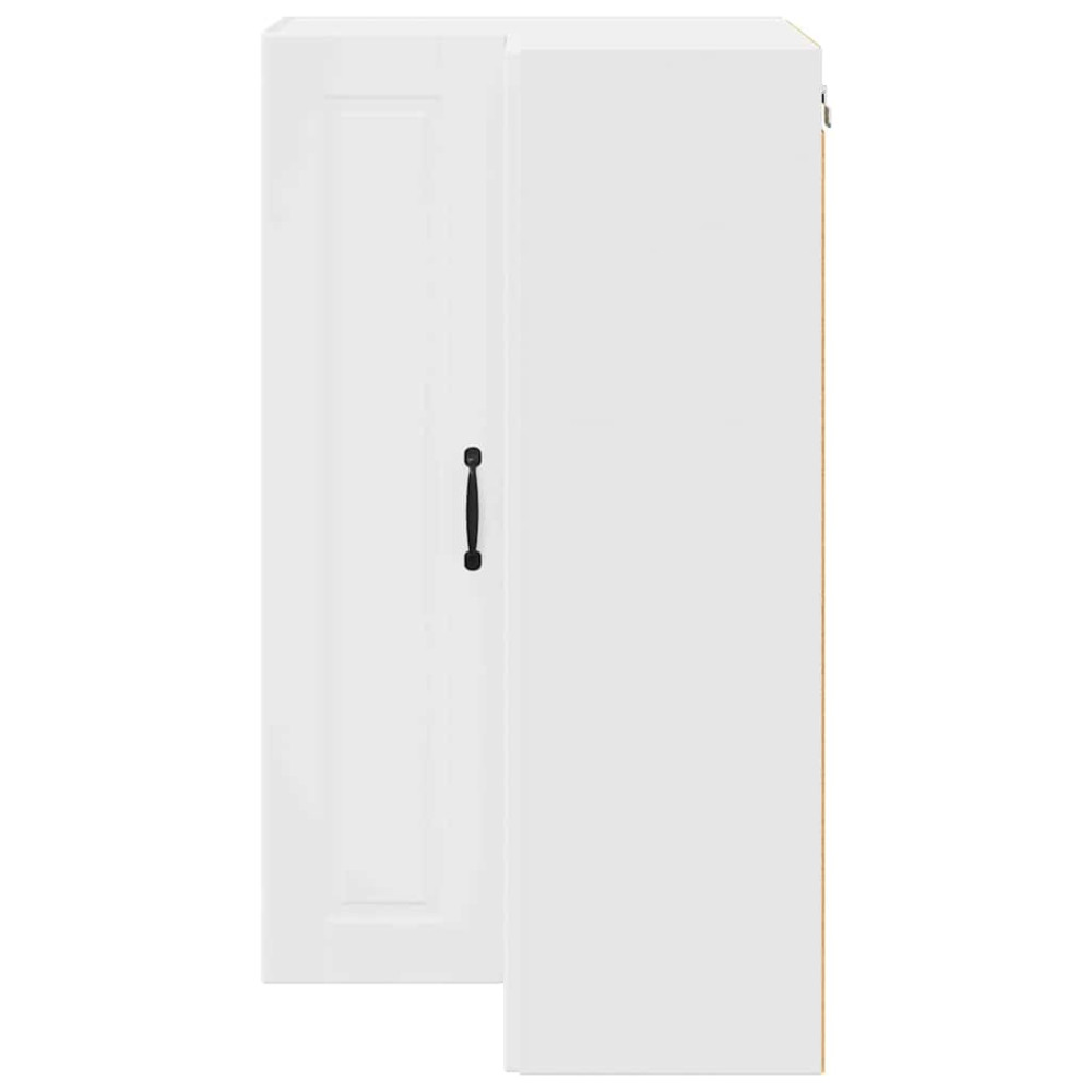 Produktbild för Vägghörnskåp PORTO Vit 57 x 57 x 100 cm Konstruerat trä
