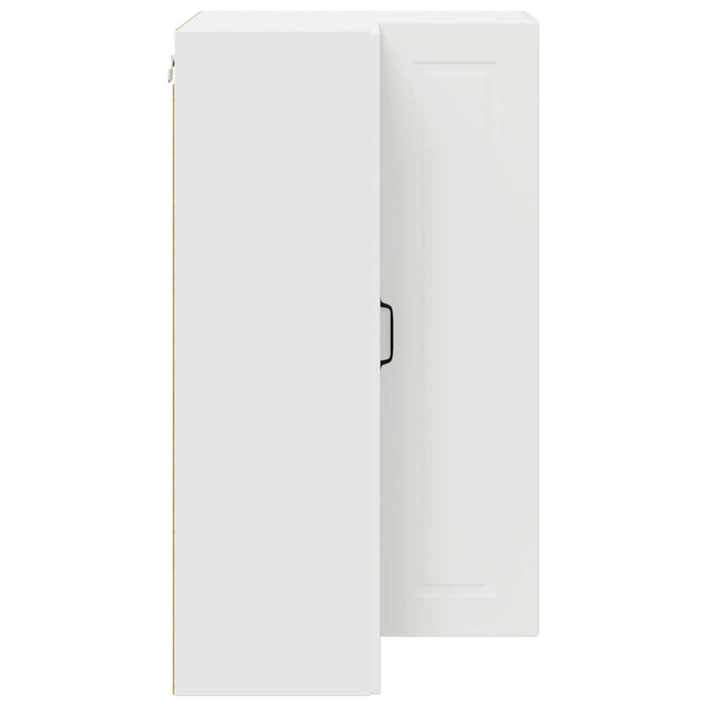 Produktbild för Vägghörnskåp PORTO Vit 57 x 57 x 100 cm Konstruerat trä