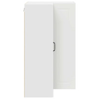 Produktbild för Vägghörnskåp PORTO Vit 57 x 57 x 100 cm Konstruerat trä