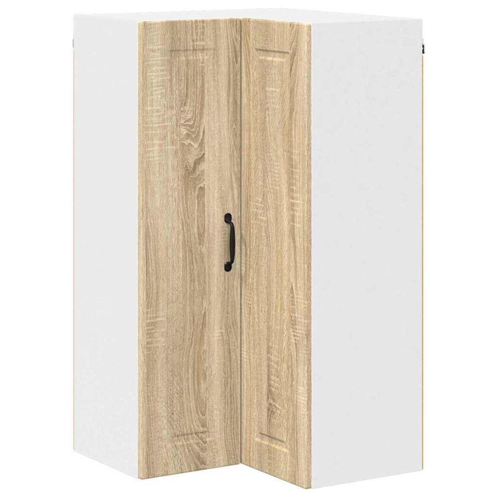 Produktbild för Vägghörnskåp PORTO Sonoma-ek 57 x 57 x 100 cm Konstruerat trä