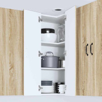 Produktbild för Vägghörnskåp PORTO Sonoma-ek 57 x 57 x 100 cm Konstruerat trä