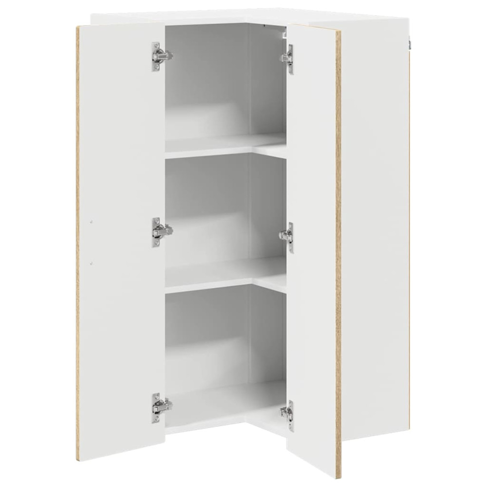 Produktbild för Vägghörnskåp PORTO Sonoma-ek 57 x 57 x 100 cm Konstruerat trä