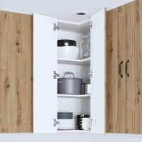Produktbild för Vägghörnskåp PORTO Artisan Ek 57 x 57 x 100 cm Konstruerat trä