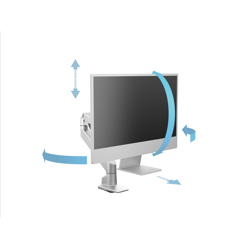 Produktbild för Multibrackets M Gas Lift Arm iMac® 24” Silver – Monitorarm för iMac® 24", Gasfjädrad höj, sänk och vridbar, Silver