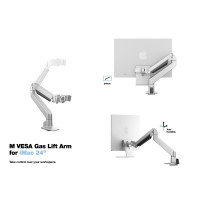 Produktbild för Multibrackets M Gas Lift Arm iMac® 24” Silver – Monitorarm för iMac® 24", Gasfjädrad höj, sänk och vridbar, Silver