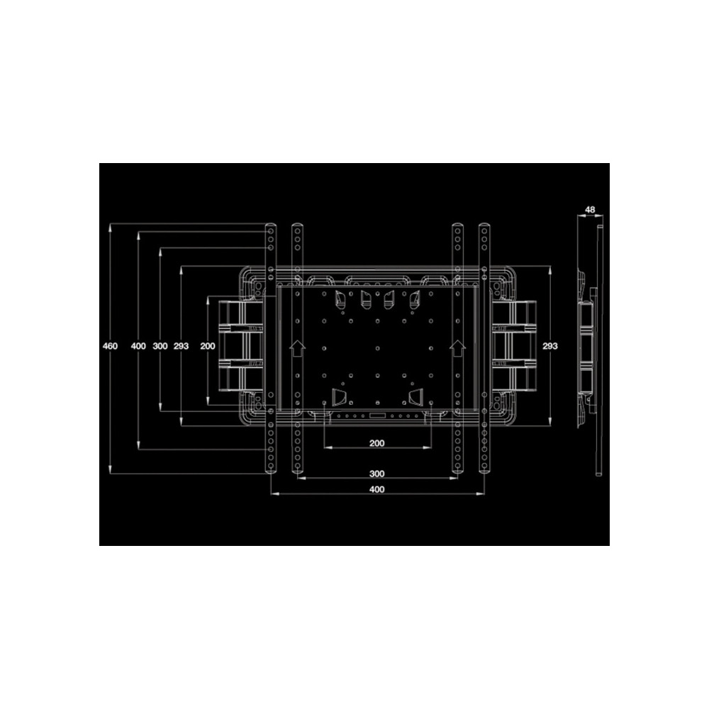 Produktbild för Multibrackets M VESA Super Slim Tilt & Turn Plus black - screen size: 32" - 65"