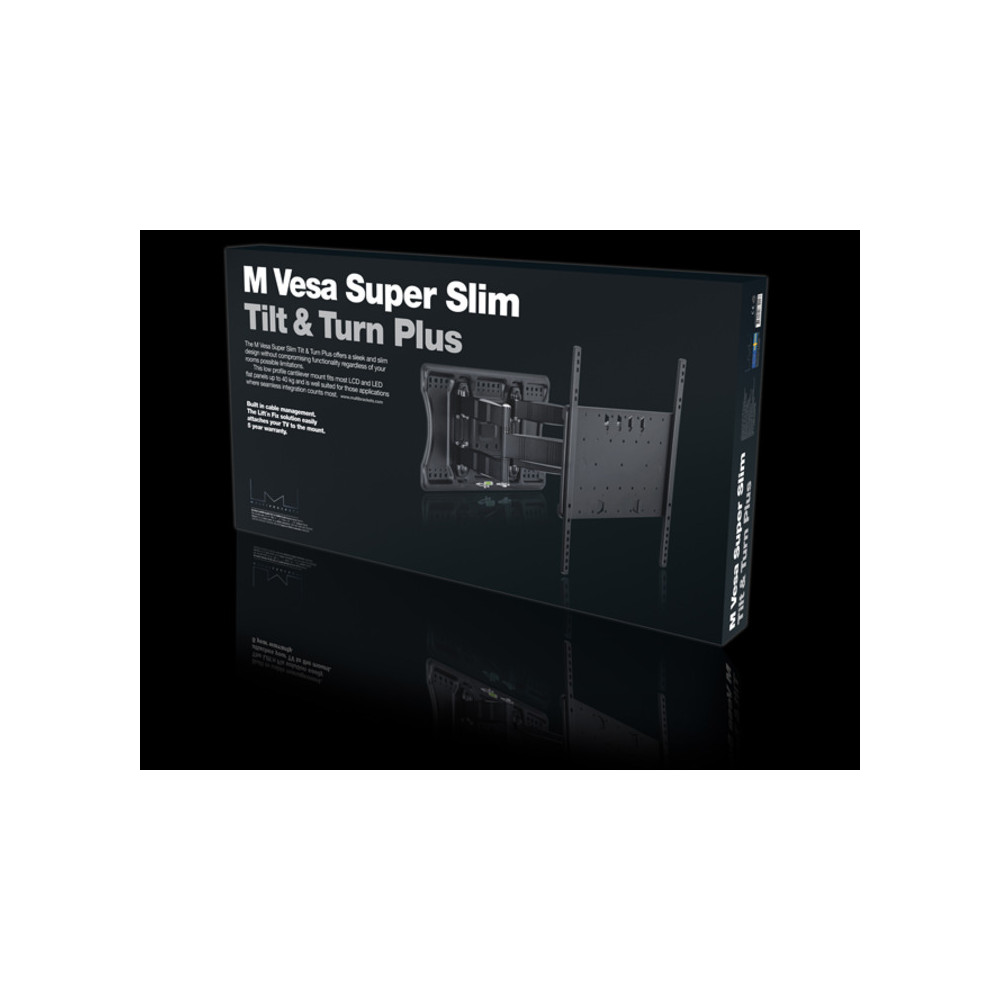 Produktbild för Multibrackets M VESA Super Slim Tilt & Turn Plus black - screen size: 32" - 65"