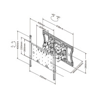Produktbild för Multibrackets M VESA Super Slim Tilt & Turn Plus black - screen size: 32" - 65"