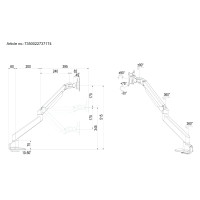 Produktbild för Multibrackets VESA Gas Lift Arm Single Black