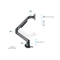Produktbild för Multibrackets VESA Gas Lift Arm Single Black