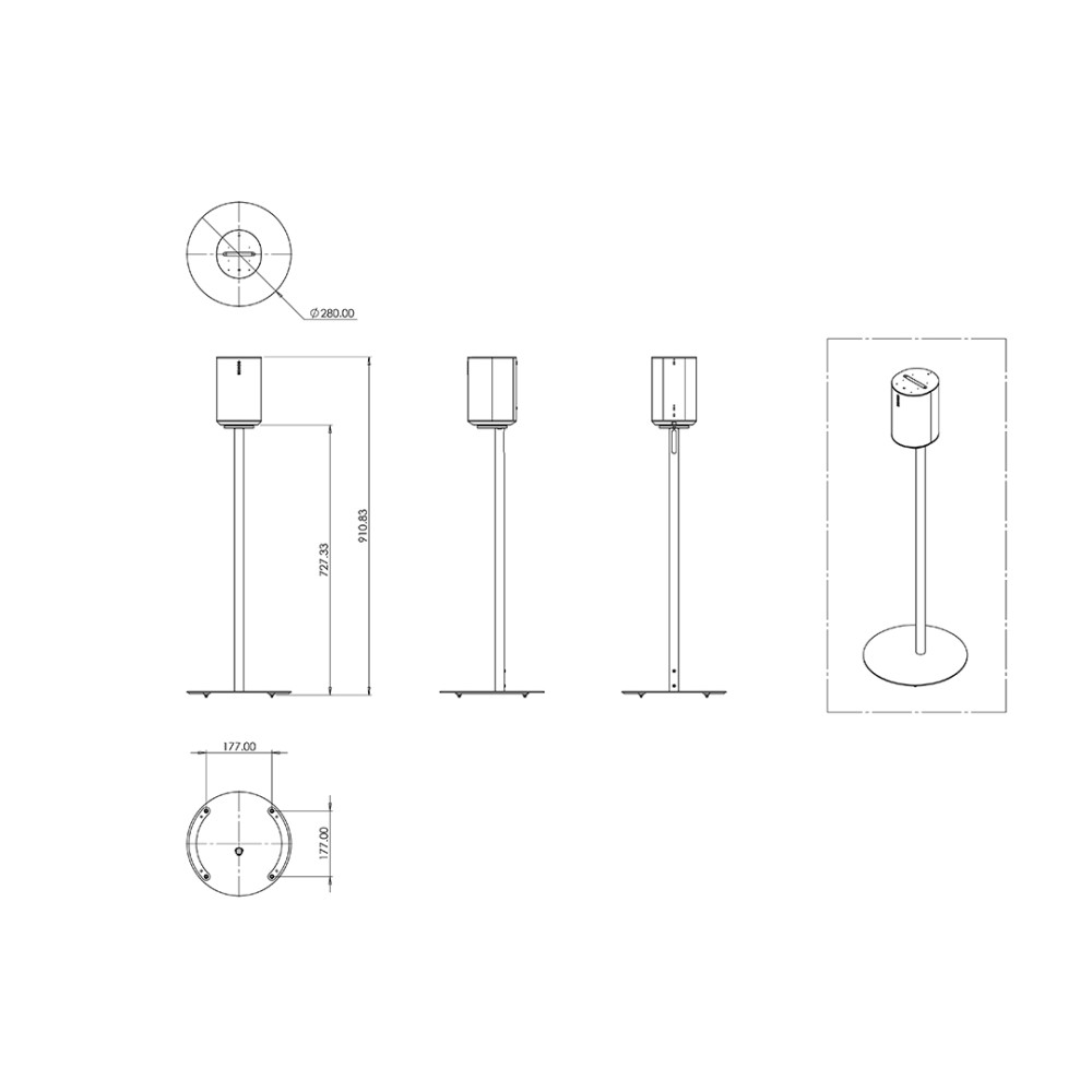 Produktbild för Sonos Floorstand for ERA100 - Black