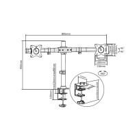 Produktbild för Multibrackets M Deskmount Basic Dual
