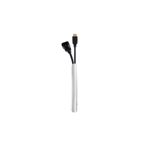MULTIBRACKETS Multibrackets Universell Kabelstrumpa Självomslutande - Kabelorganisator – 10 mm, Silver -25m Kabel