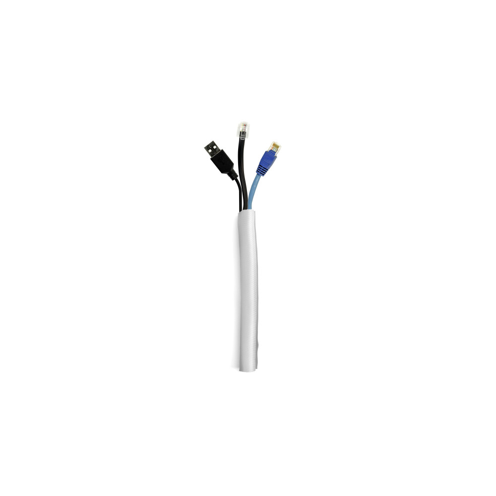 Produktbild för Multibrackets Universell Kabelstrumpa Självomslutande - Kabelorganisator - 19 mm, Silver - 25m Kabel