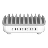 Produktbild för Compulocks 10 Ports USB Charging Dock Station With EU Plug laddningsstation - USB - 120 Watt