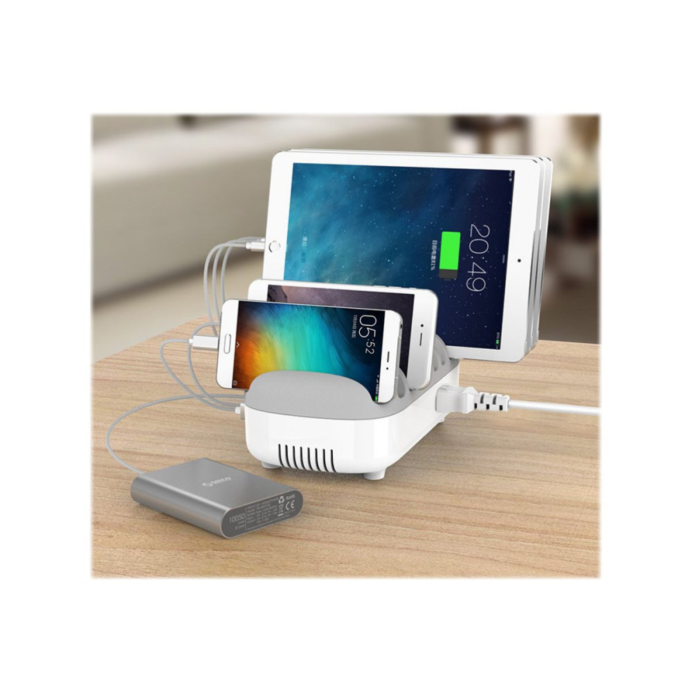 Produktbild för Compulocks 10 Ports USB Charging Dock Station With EU Plug laddningsstation - USB - 120 Watt