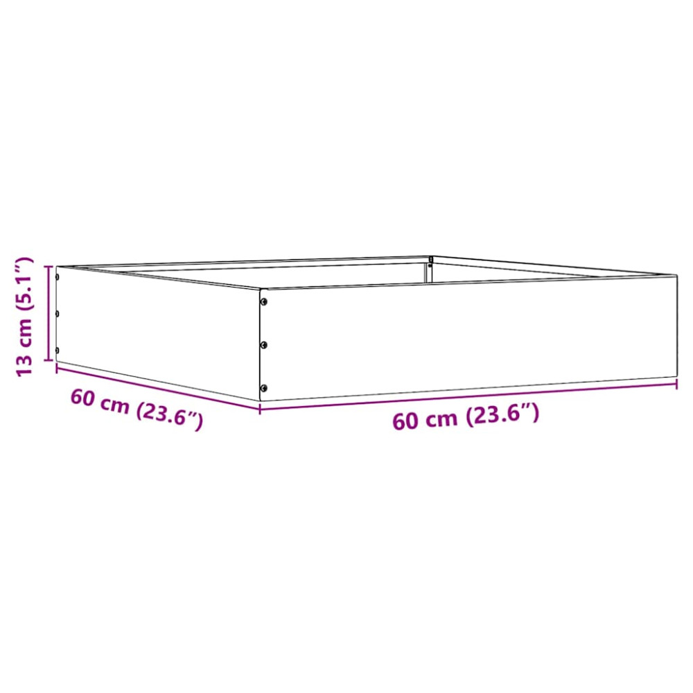 Produktbild för Kant för gräsmatta 6 pcs Vit 60 x 60 x 13 cm Stål