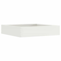 Produktbild för Kant för gräsmatta 6 pcs Vit 60 x 60 x 13 cm Stål