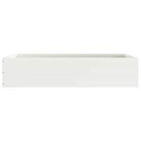 Produktbild för Kant för gräsmatta 6 pcs Vit 60 x 60 x 13 cm Stål