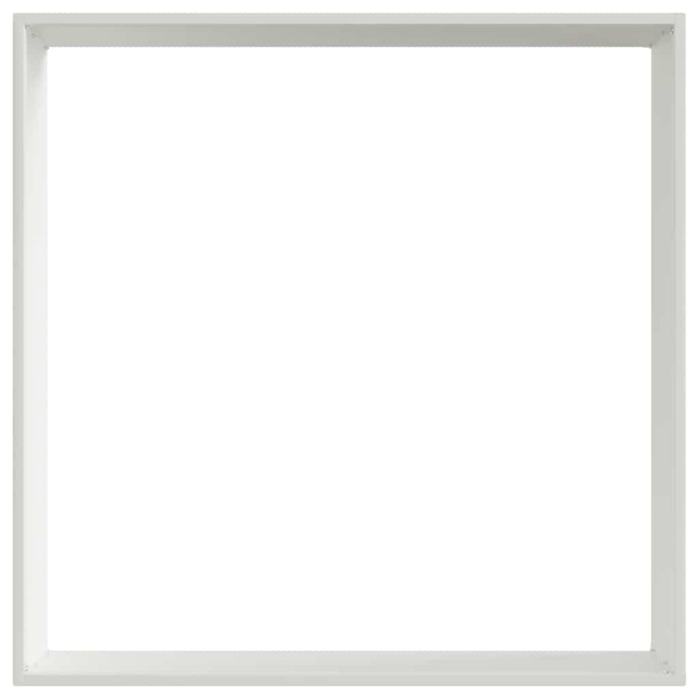 Produktbild för Kant för gräsmatta 6 pcs Vit 60 x 60 x 13 cm Stål