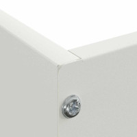 Produktbild för Kant för gräsmatta 6 pcs Vit 60 x 60 x 13 cm Stål