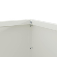 Produktbild för Kant för gräsmatta 6 pcs Vit 60 x 60 x 13 cm Stål